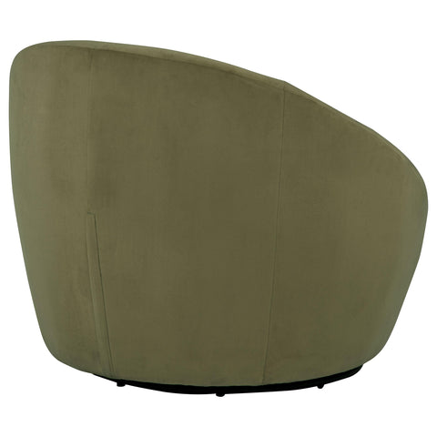 Ritter Velvet Upholstered Swivel Accent Chair Olive