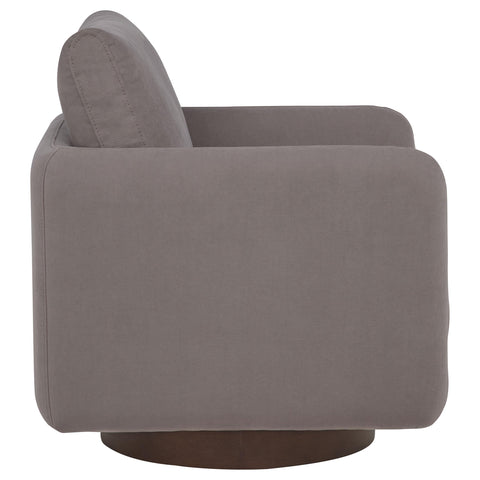 Mayfair Fabric Upholstered Swivel Accent Chair Stone