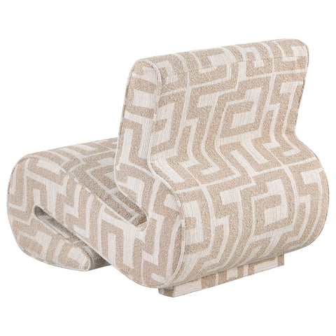 Comstock Geometric Jacquard Accent Chair Camel