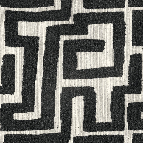 Comstock Geometric Jacquard Accent Chair Black