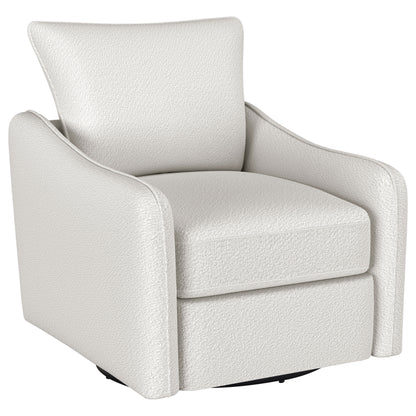 Amarillo Upholstered Sloped Arm Swivel Glider Chair VanillaVanilla