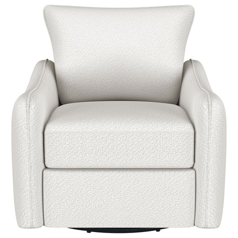 Amarillo Upholstered Sloped Arm Swivel Glider Chair VanillaVanilla