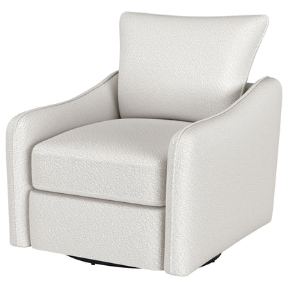 Amarillo Upholstered Sloped Arm Swivel Glider Chair VanillaVanilla