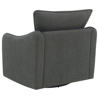 Amarillo Upholstered Sloped Arm Swivel Glider Chair CharcoalCharcoal