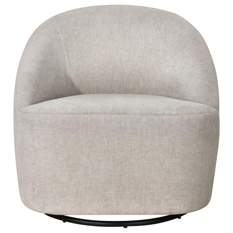 Atoka Chenille Upholstered Swivel Accent Chair Beige