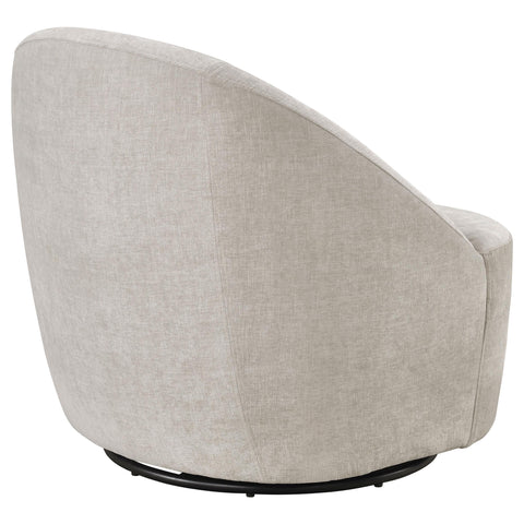 Atoka Chenille Upholstered Swivel Accent Chair Beige