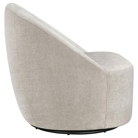 Atoka Chenille Upholstered Swivel Accent Chair Beige