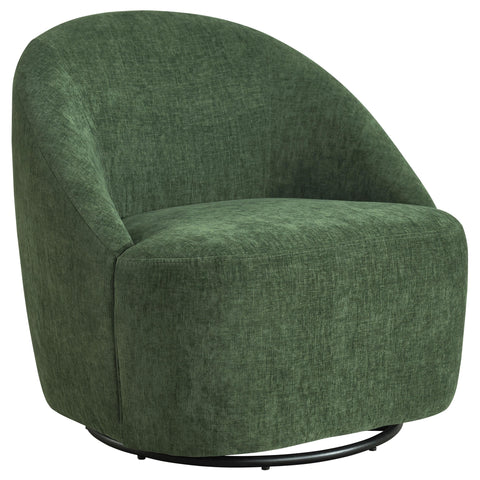 Atoka Chenille Upholstered Swivel Accent Chair Green