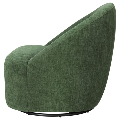 Atoka Chenille Upholstered Swivel Accent Chair Green
