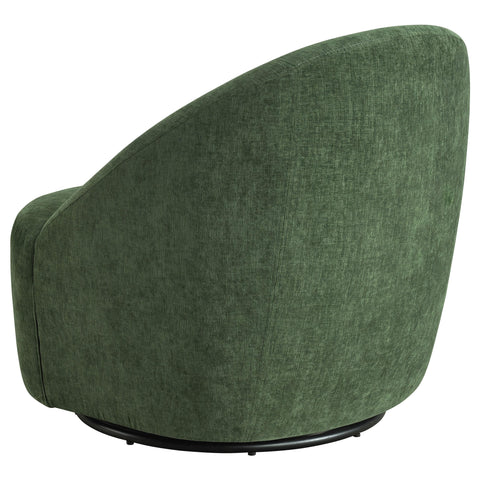 Atoka Chenille Upholstered Swivel Accent Chair Green