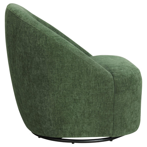 Atoka Chenille Upholstered Swivel Accent Chair Green