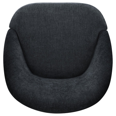 Atoka Chenille Upholstered Swivel Accent Chair Black