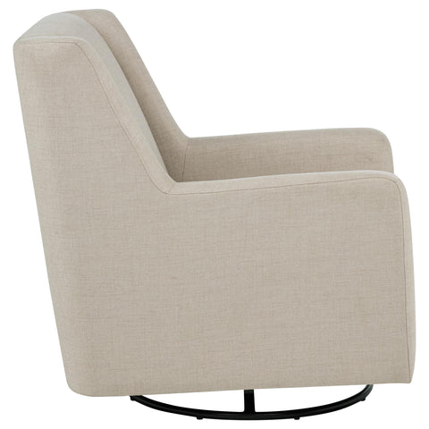 Bucknell Fabric Upholstered Swivel Glider Arm Chair Latte