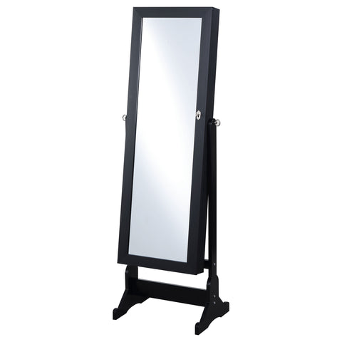 Amberley Cheval Mirror with Jewelry Storage BlackBlack