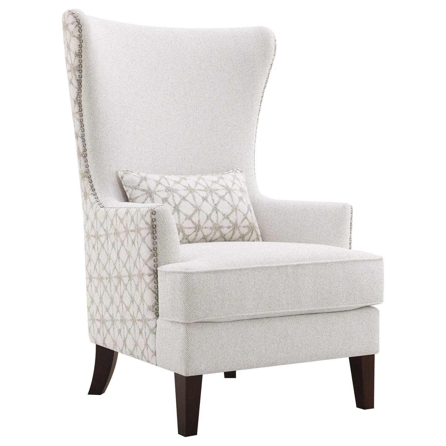 stonenesse upholstered high wingback accent chair lattelatte