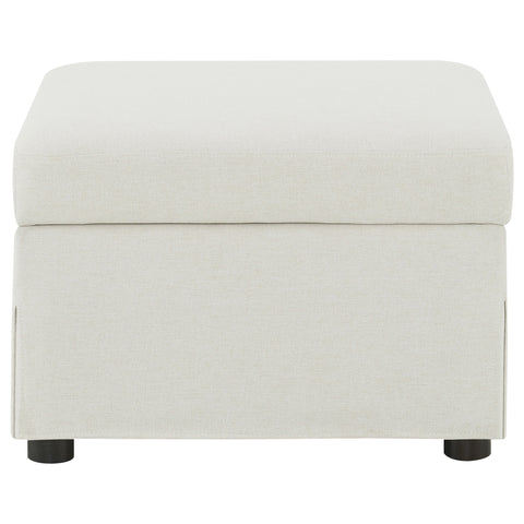 Robinsons Upholstered Hydraulic Lift Top Storage Ottoman Beige