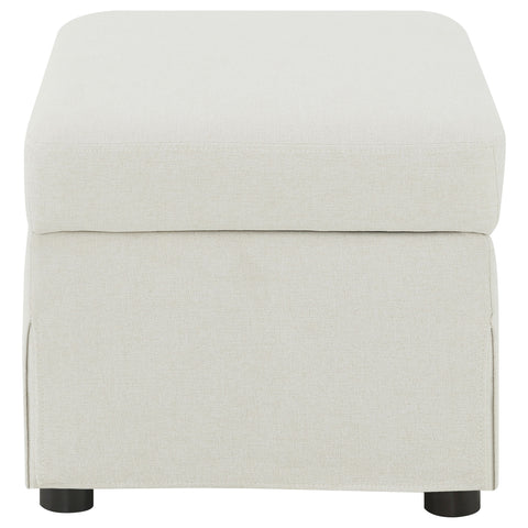 Robinsons Upholstered Hydraulic Lift Top Storage Ottoman Beige