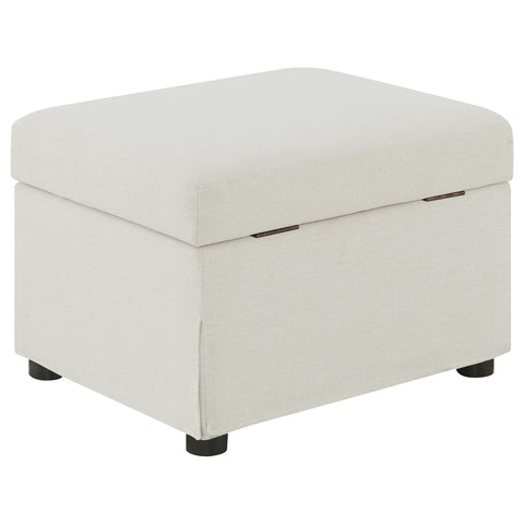 Robinsons Upholstered Hydraulic Lift Top Storage Ottoman Beige