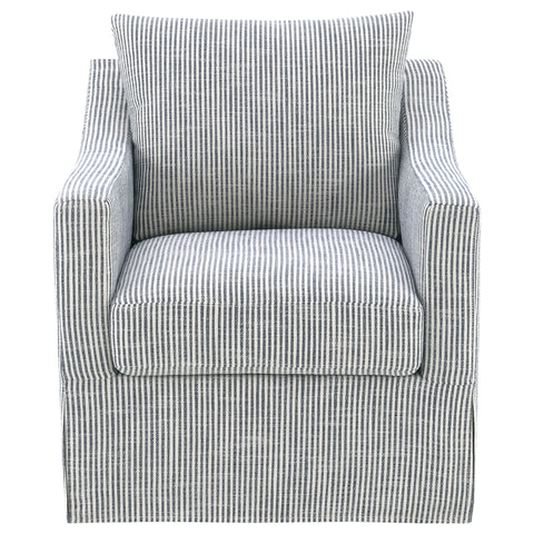 Robinsons Upholstered Sloped Arm Accent Swivel Chair Grey