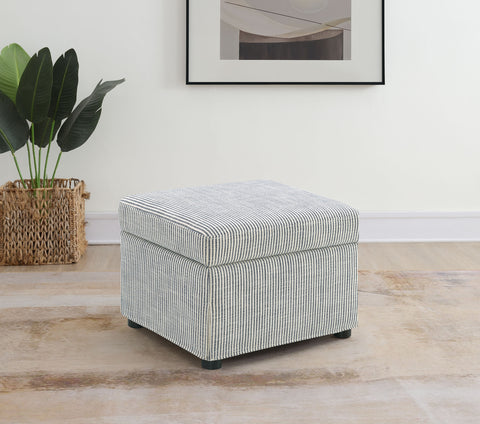 Robinsons Upholstered Hydraulic Lift Top Storage Ottoman Grey