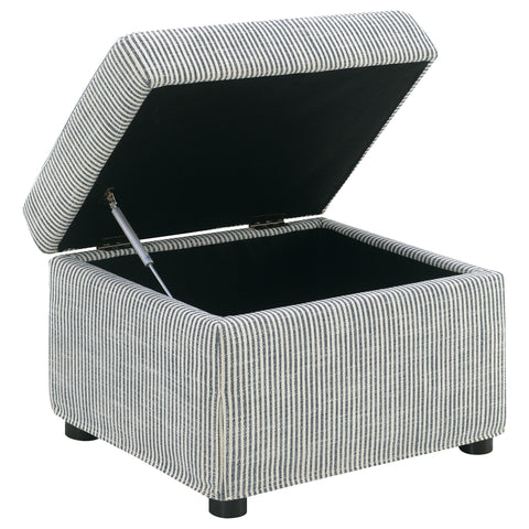Robinsons Upholstered Hydraulic Lift Top Storage Ottoman Grey
