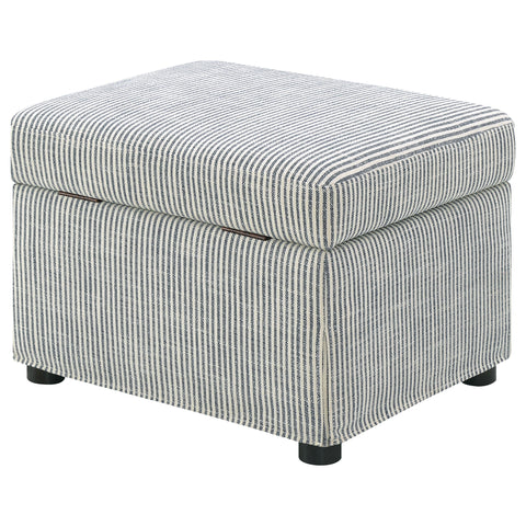 Robinsons Upholstered Hydraulic Lift Top Storage Ottoman Grey