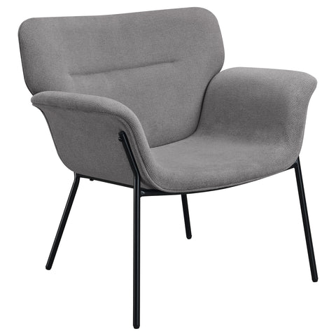 Nerris Upholstered Flared Arm Accent Chair Ash GreyAsh Grey