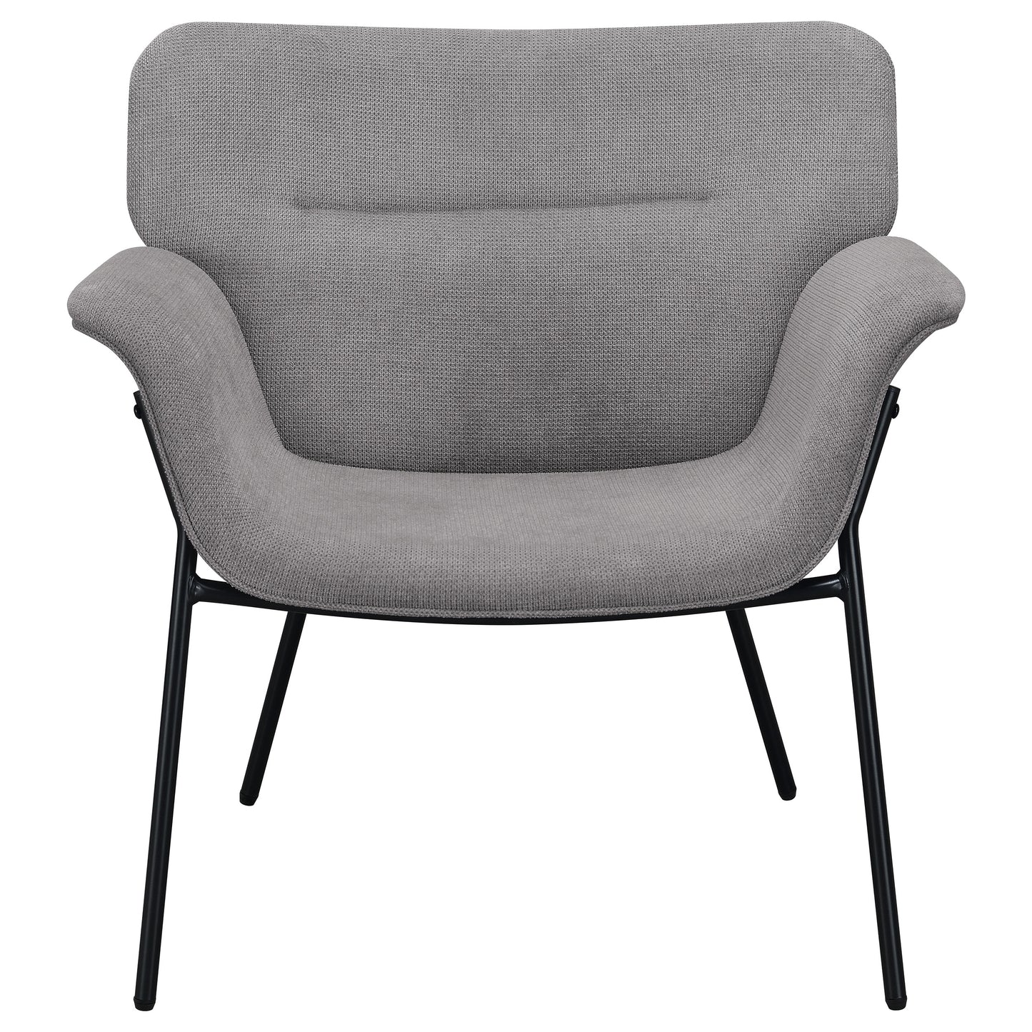 nerris upholstered flared arm accent chair ash greyash grey