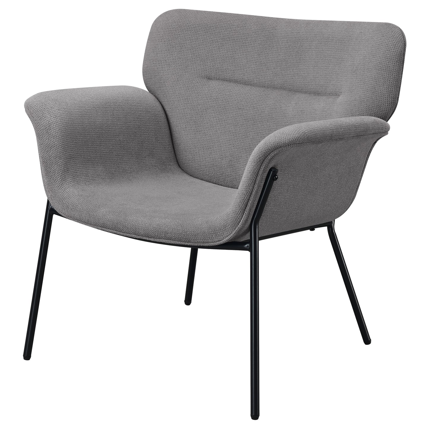 nerris upholstered flared arm accent chair ash greyash grey