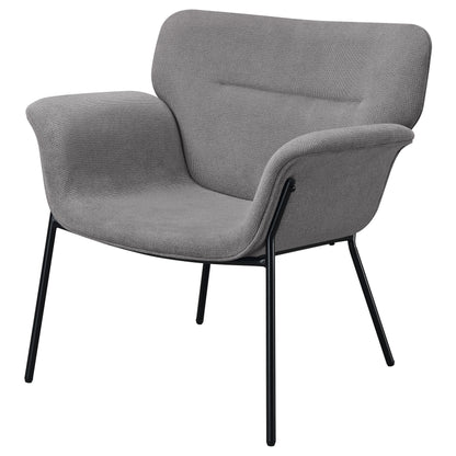 Nerris Upholstered Flared Arm Accent Chair Ash GreyAsh Grey