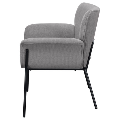 Nerris Upholstered Flared Arm Accent Chair Ash GreyAsh Grey