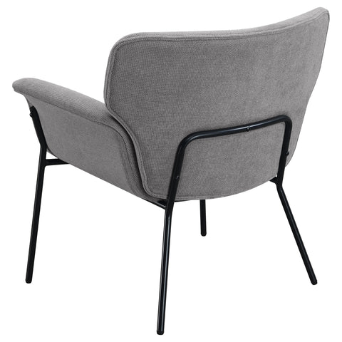 Nerris Upholstered Flared Arm Accent Chair Ash GreyAsh Grey