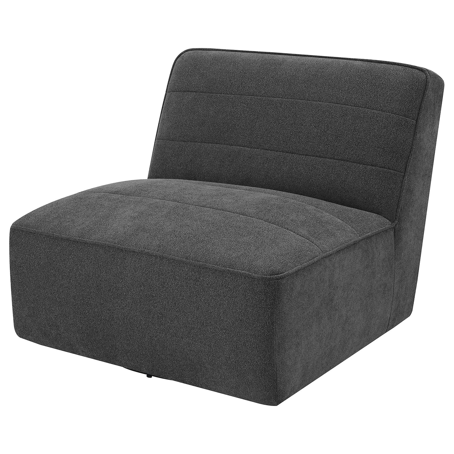 daphne upholstered armless swivel chair dark charcoaldark charcoal