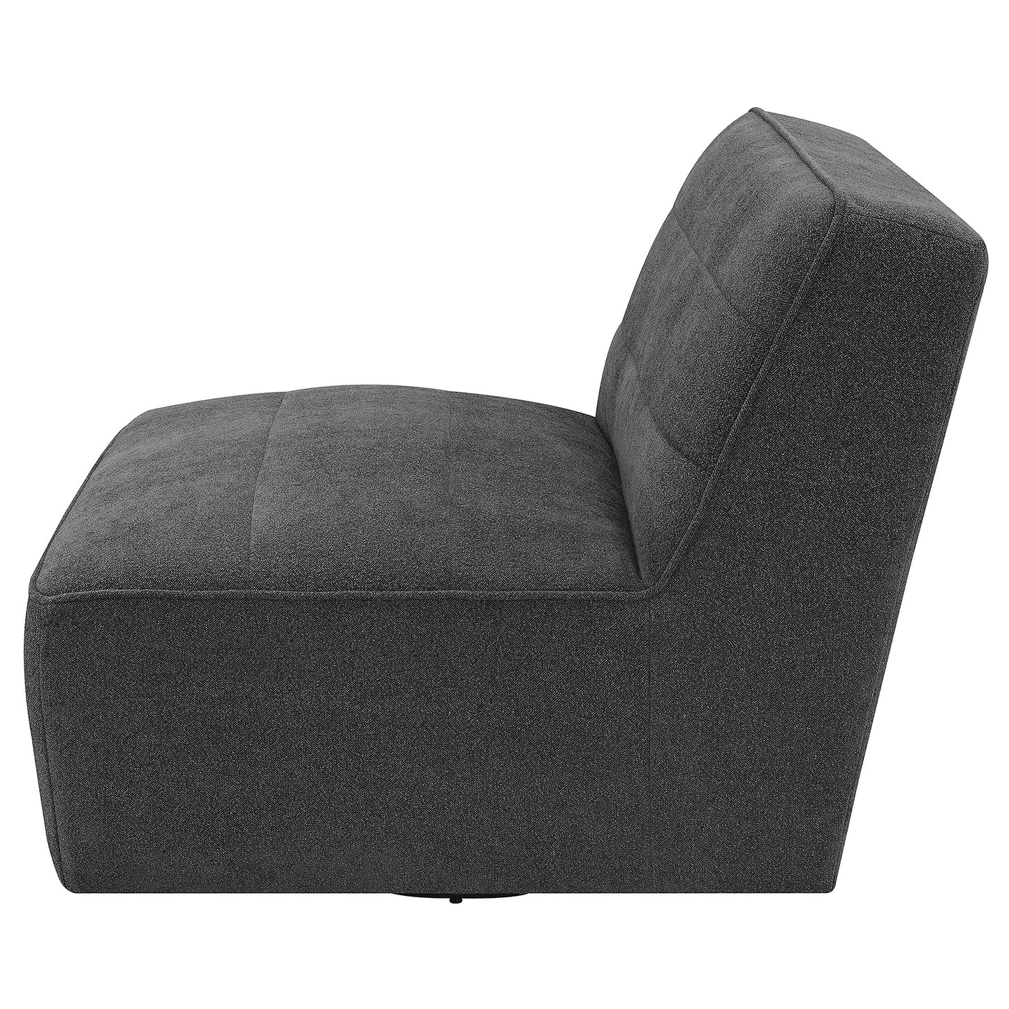 daphne upholstered armless swivel chair dark charcoaldark charcoal