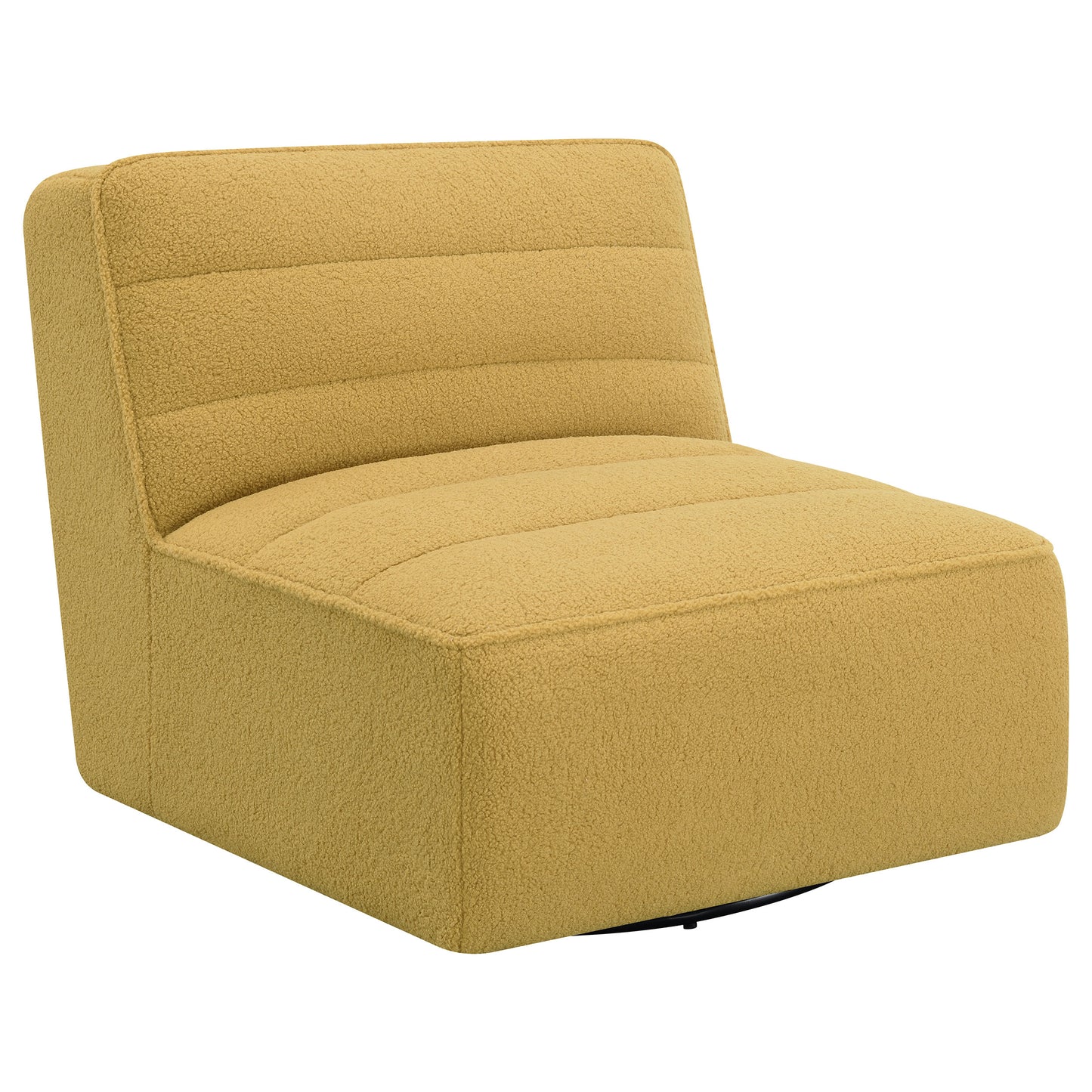 daphne upholstered armless swivel chair mustardmustard