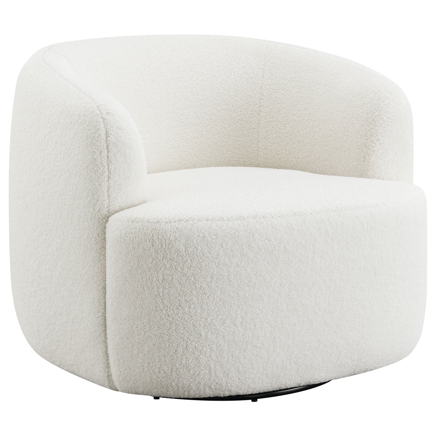 chryses faux sheepskin upholstered swivel chair naturalivory