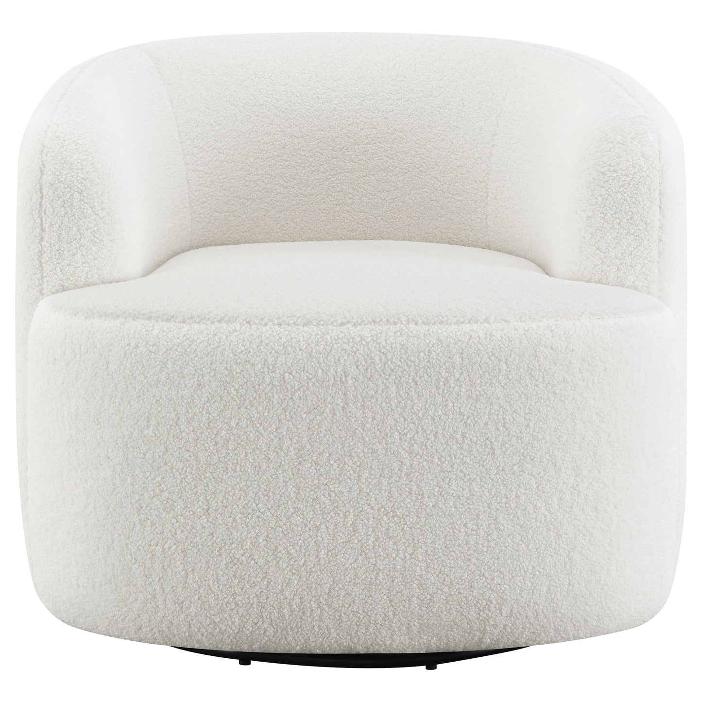 chryses faux sheepskin upholstered swivel chair naturalivory