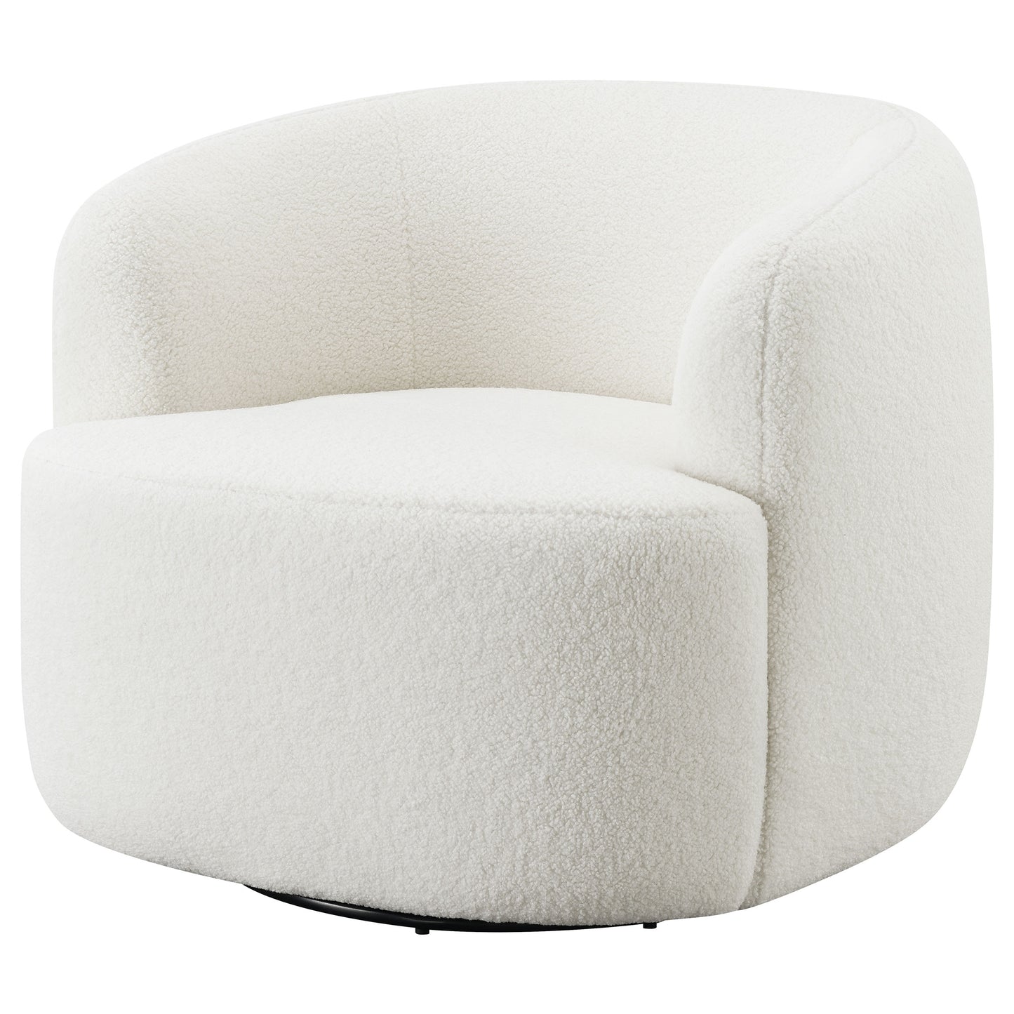 chryses faux sheepskin upholstered swivel chair naturalivory