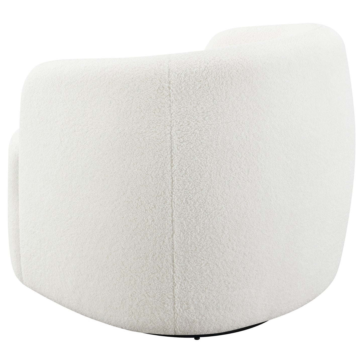 chryses faux sheepskin upholstered swivel chair naturalivory