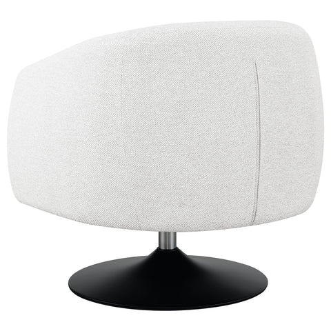 Fayette Upholstered Barrel Back Swivel Club Chair BeigeBeige