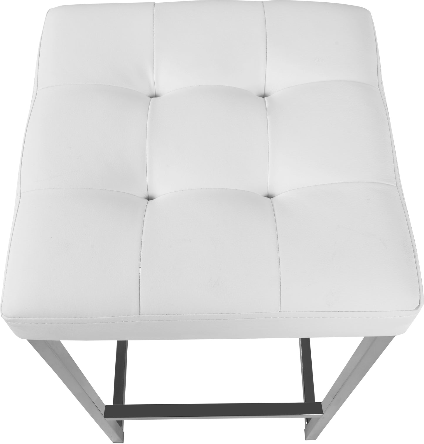 maldives white vegan leather stool