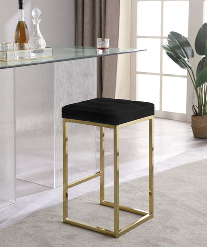 Omni Black Velvet Stool C