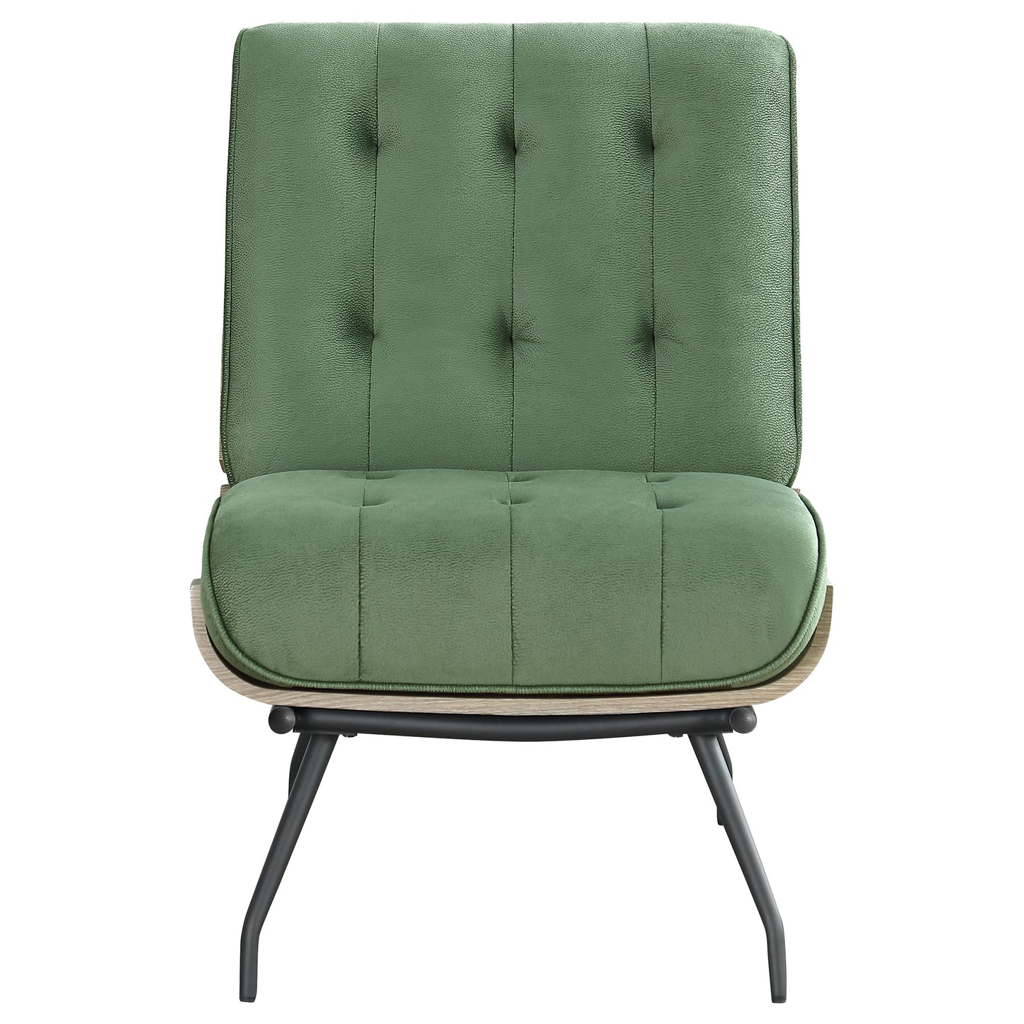 dustin upholstered tufted armless accent chair greengreen