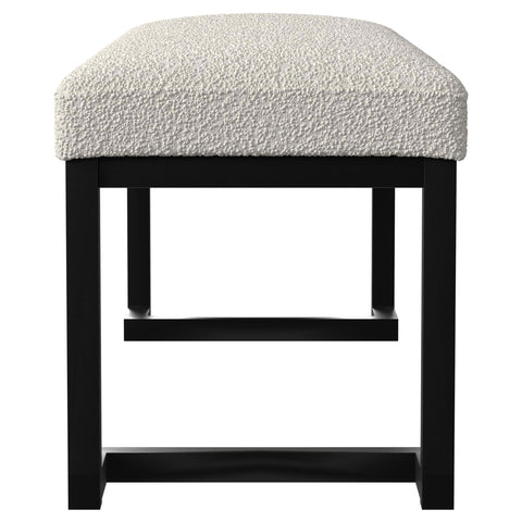 Ezra Boucle Upholstered Tufted Accent Bench VanillaVanilla