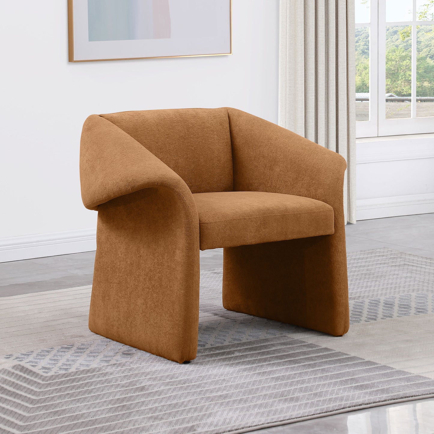 belvedere upholstered sloped arm accent chair honeyhoney