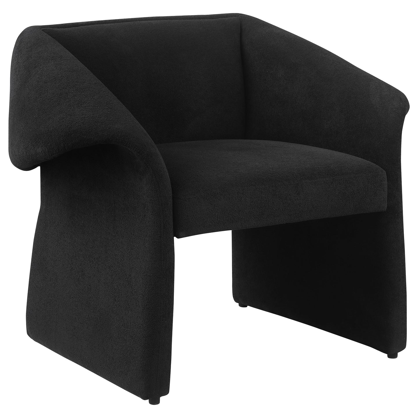 belvedere upholstered sloped arm accent chair blackblack