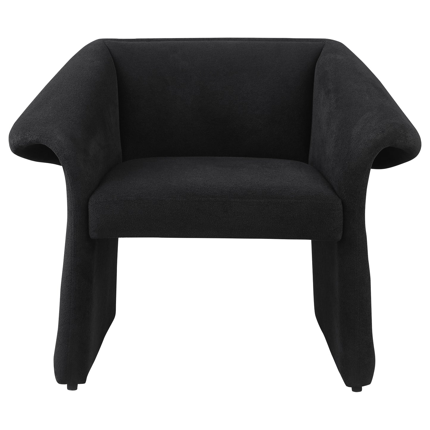 belvedere upholstered sloped arm accent chair blackblack