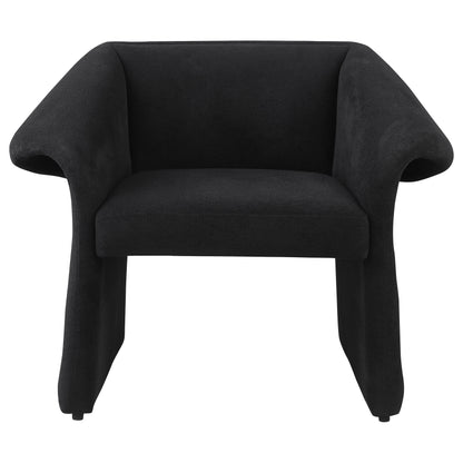 Belvedere Upholstered Sloped Arm Accent Chair BlackBlack