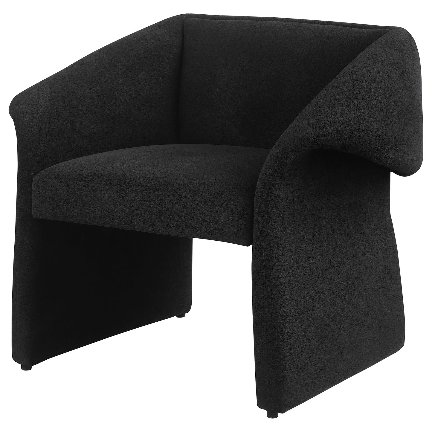 belvedere upholstered sloped arm accent chair blackblack