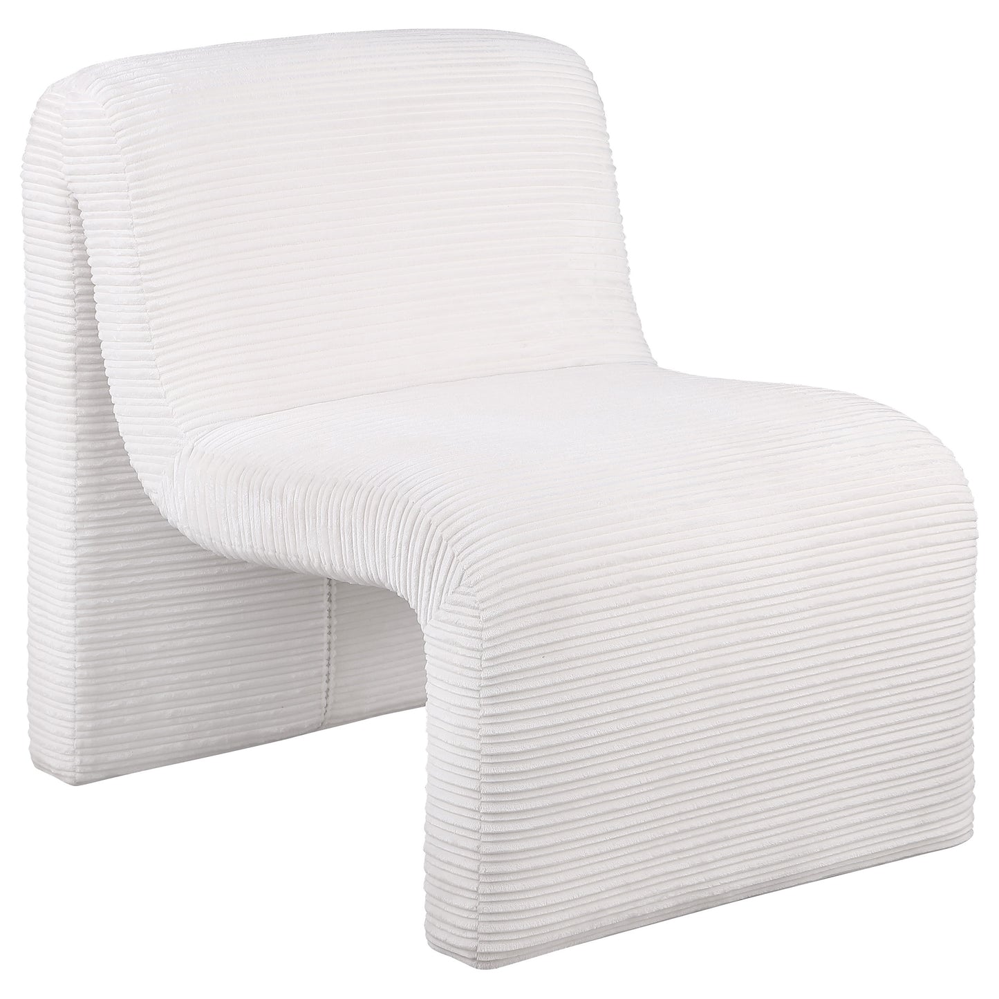 adolfo upholstered curved armless accent chair ivoryivory